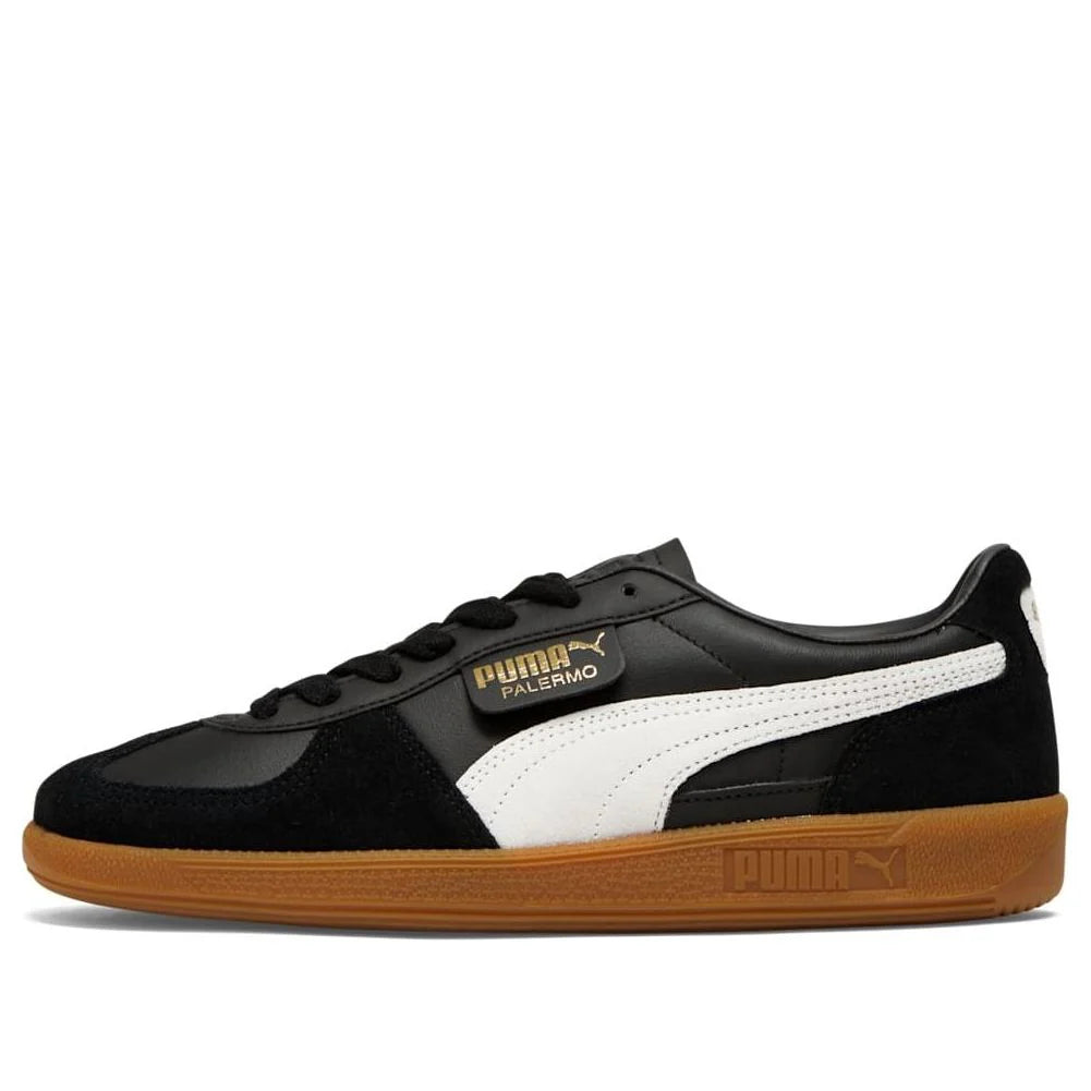 Puma Palermo Leder Schwarz Federgrau Gummi