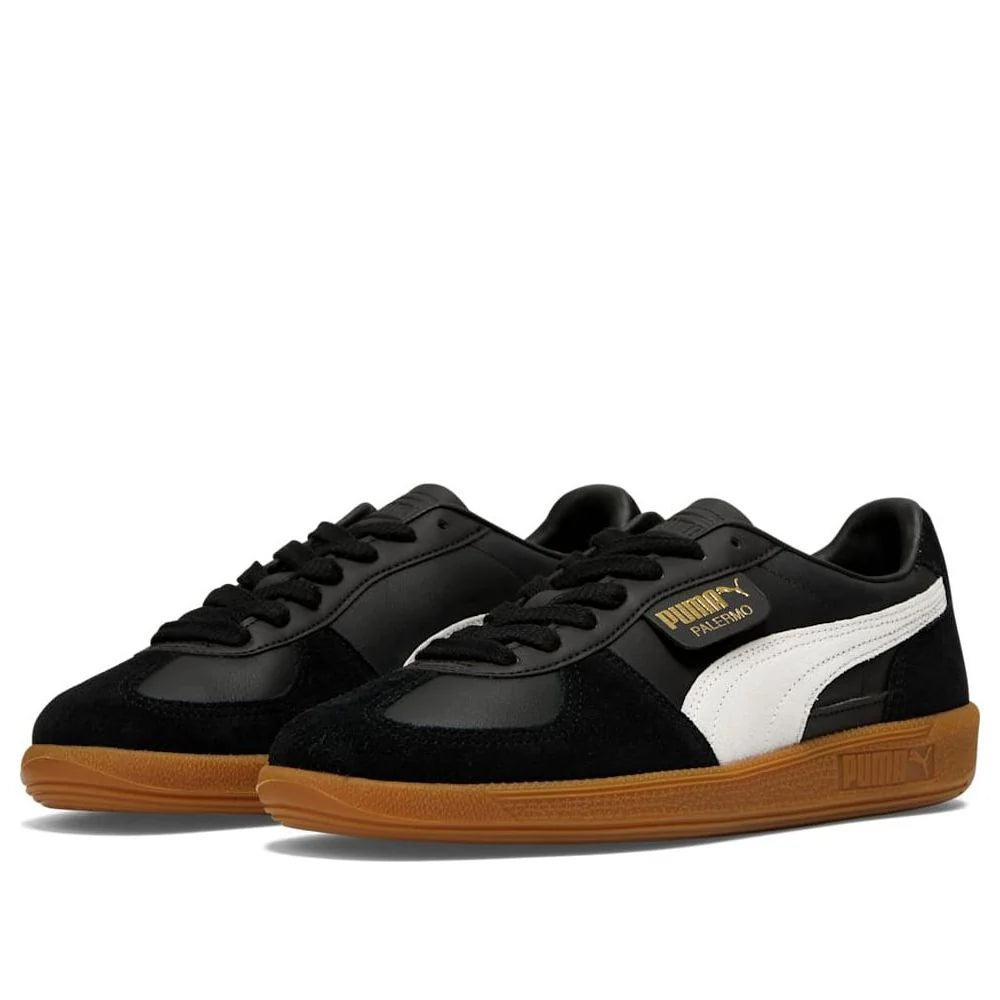 Puma Palermo Leder Schwarz Federgrau Gummi