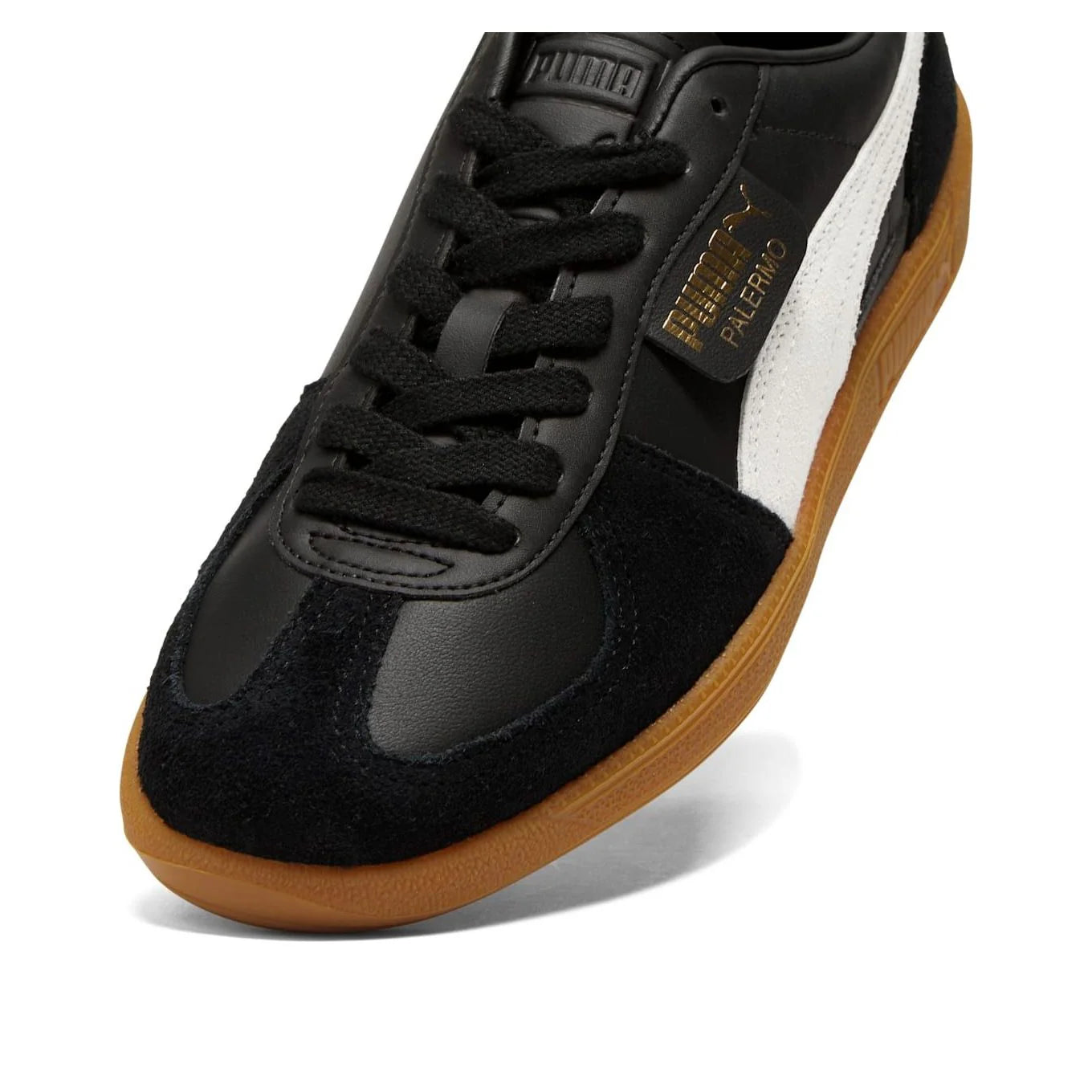 Puma Palermo Leder Schwarz Federgrau Gummi