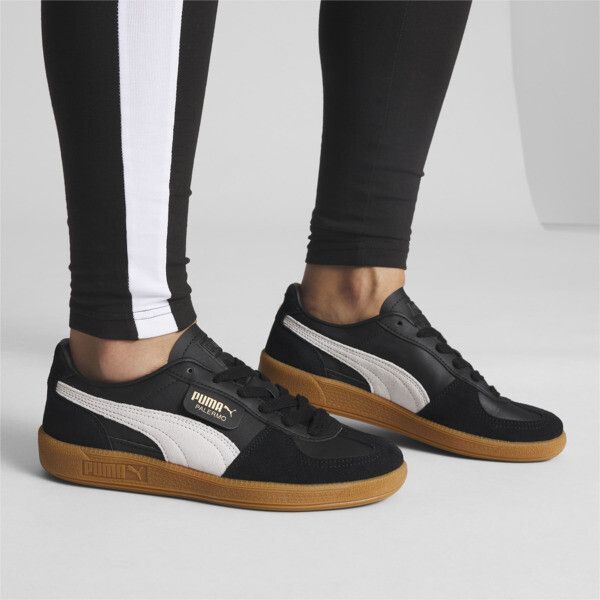 Puma Palermo Leder Schwarz Federgrau Gummi