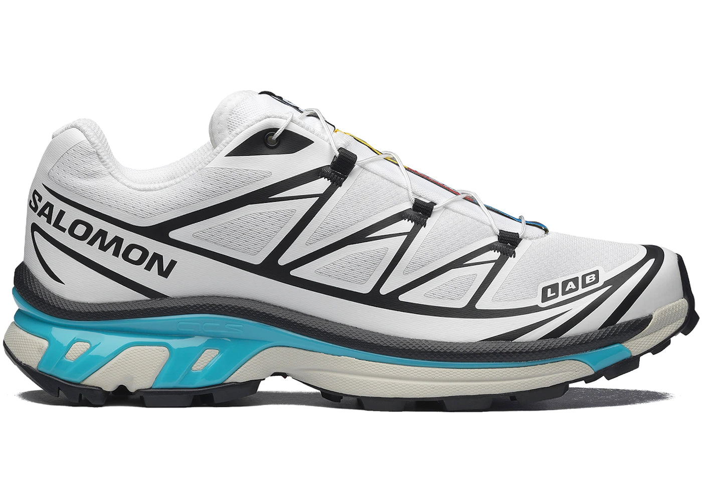 Salomon XT-6 Black White Blue Curacao