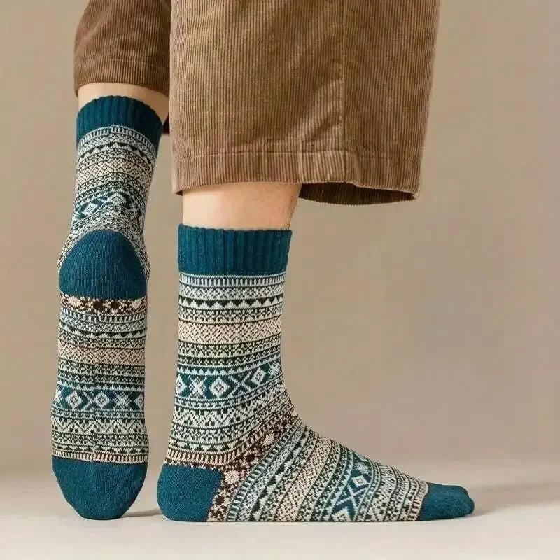Winter Wool Socks by Mr. Sneakerseller – Thick Retro Warm Set (5 Pairs)