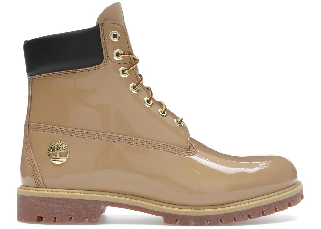 Timberland 6 Inch Premium Waterproof Patent Boots Finch Wheat