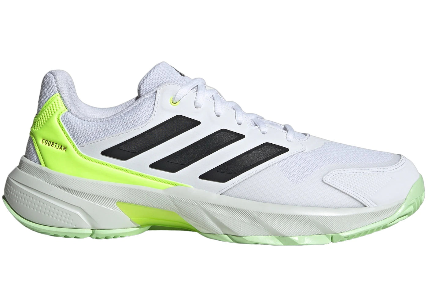 adidas Courtjam Control 3 Cloud White Core Black Lucid Lemon