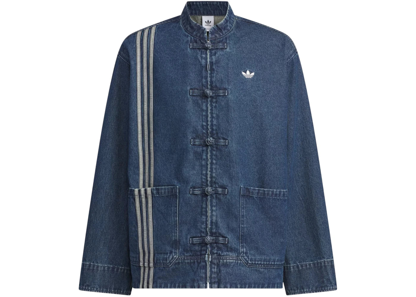 adidas CTT Oversized Chinese Track Top 3.0 Geschlechtsneutrale Jacke Medium Blue Denim