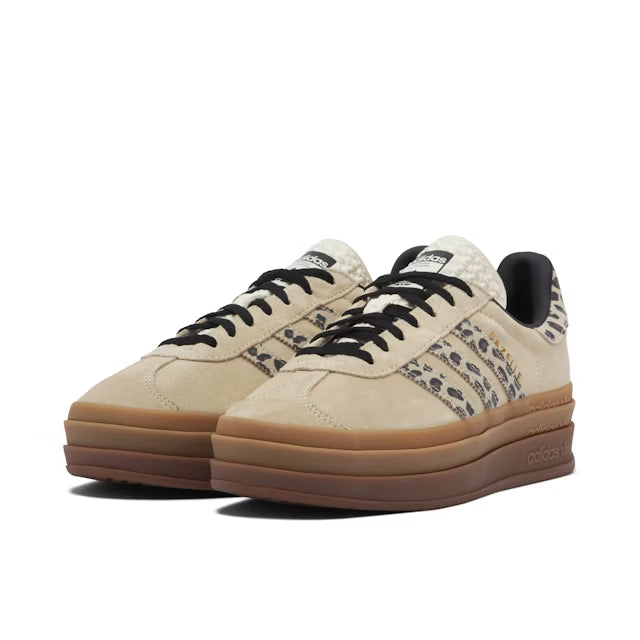 adidas Gazelle Bold Cream Black Leopard