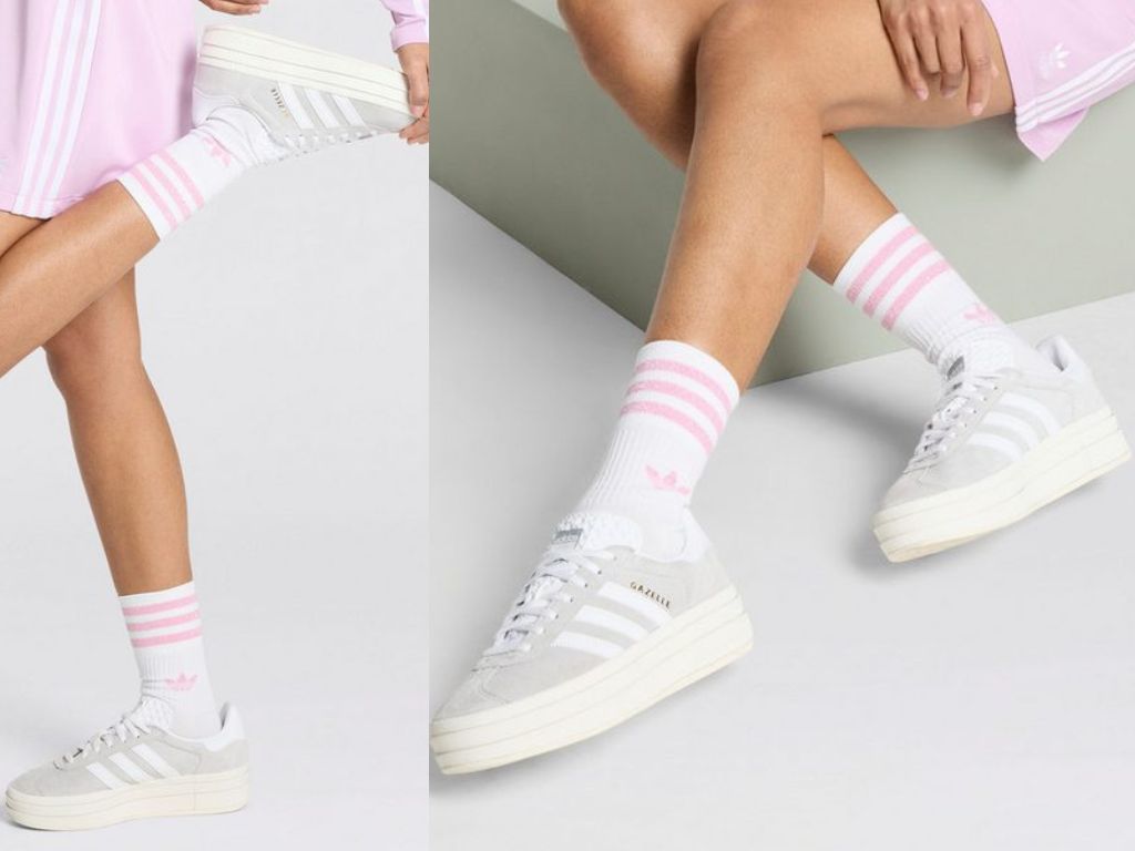 adidas Gazelle Bold Grau Weiß