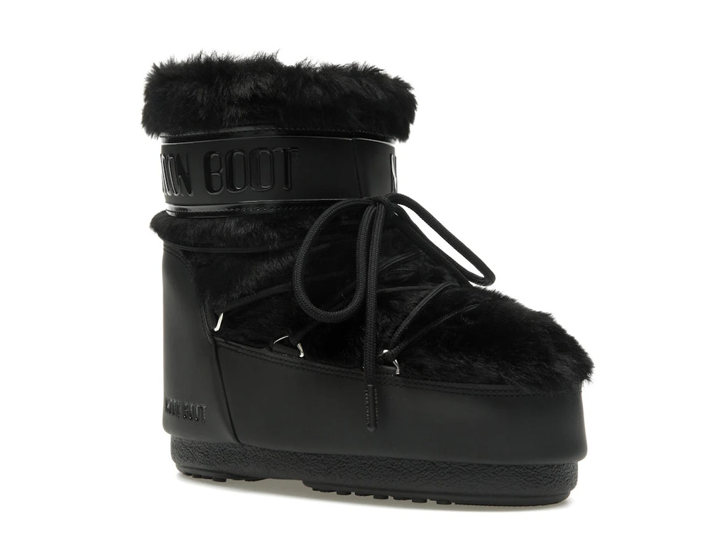 Moon Boot Icon Faux-Fur Low Boot Schwarz