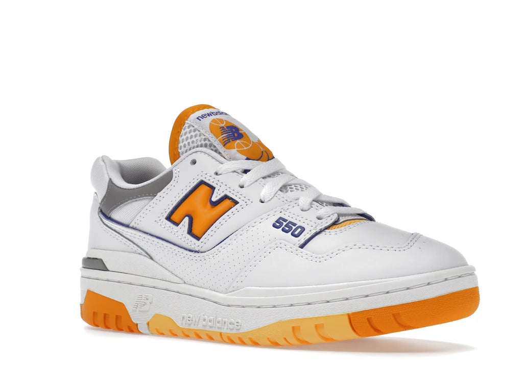 New Balance 550 Weiß Leuchtendes Orange