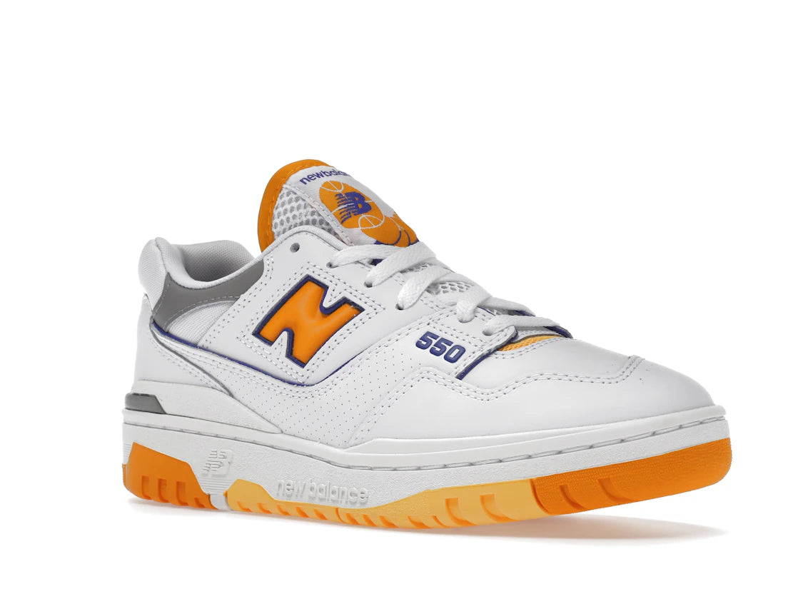 New Balance 550 Weiß Leuchtendes Orange