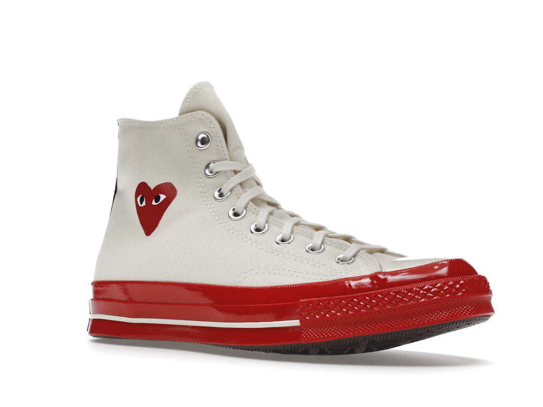 Converse Chuck Taylor All Star 70 Hi Comme des Garcons PLAY Egret Red Zwischensohle