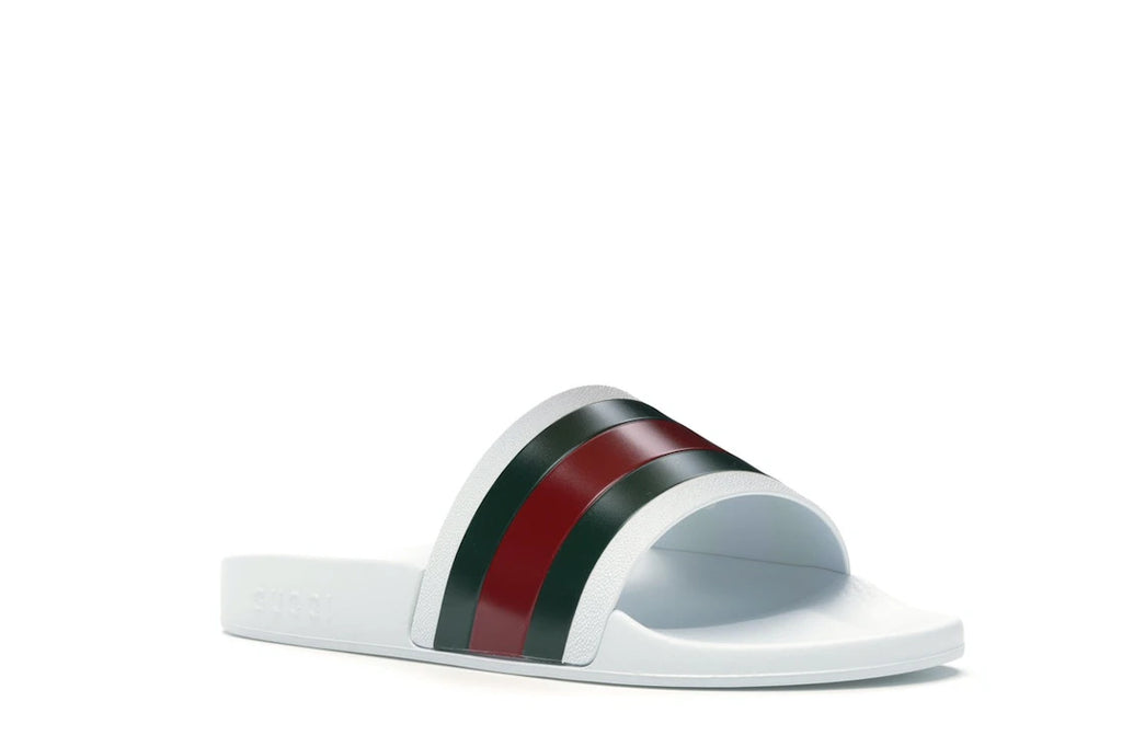 Gucci Pursuit Pool Slides White