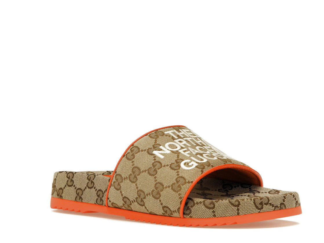Gucci x The North Face GG Slide Orange Beige Ebenholz Original GG Canvas