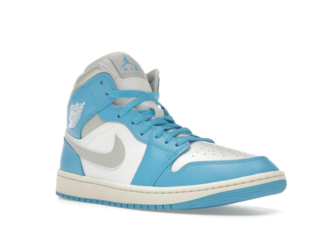 Jordan 1 Mid Dark Powder Blue White Sail Neutral Grey