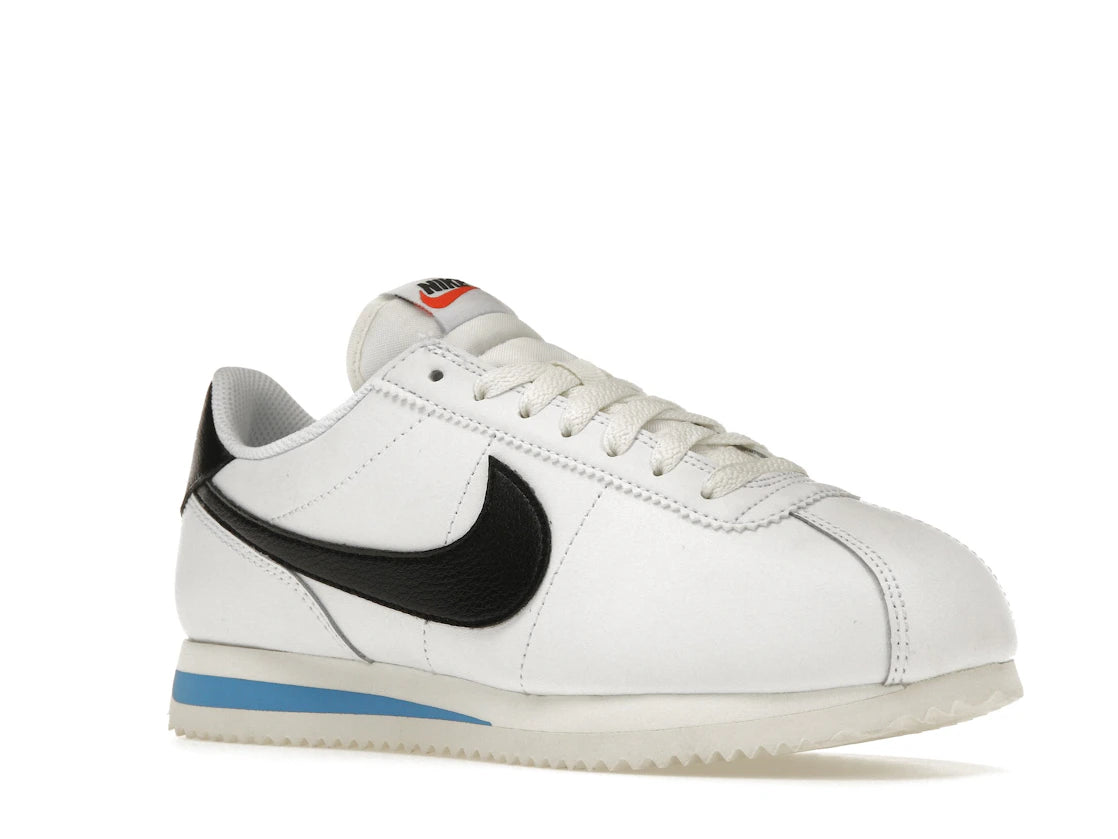 Nike Cortez Weiß Schwarz Hell Foto Blau
