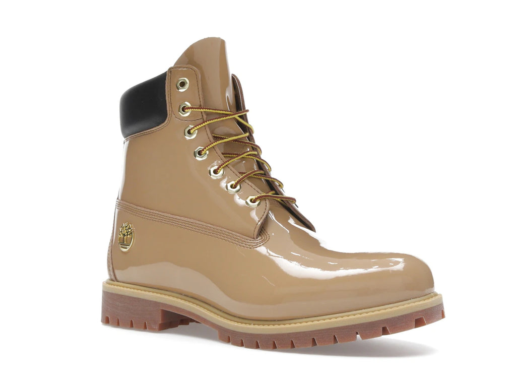 Timberland 6 Inch Premium Waterproof Patent Boots Finch Wheat