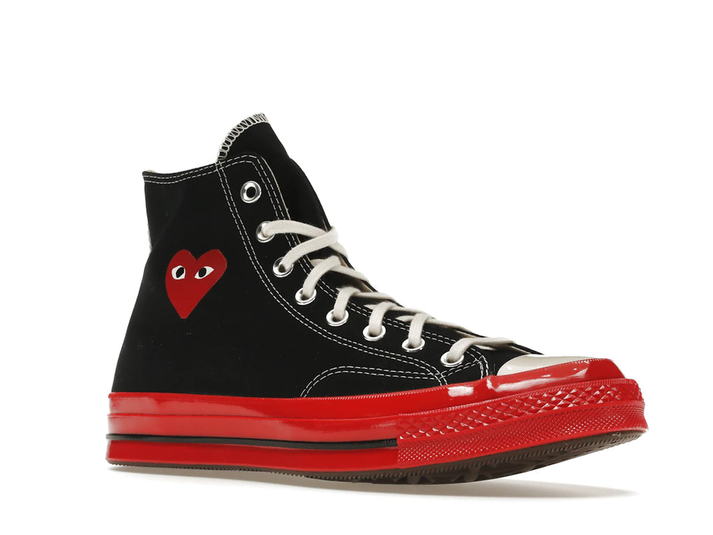 Converse Chuck Taylor All Star 70 Hi Comme des Garcons PLAY Schwarz Rote Zwischensohle