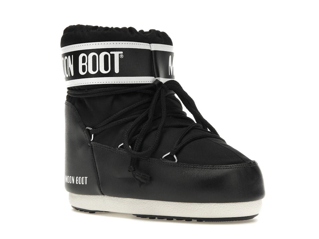 Moon Boot Icon Low Nylonstiefel Schwarz Weiß