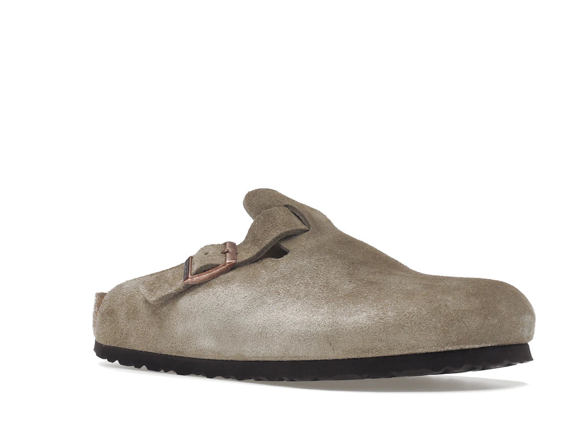 Birkenstock Boston Soft Footbed Wildleder Taupe