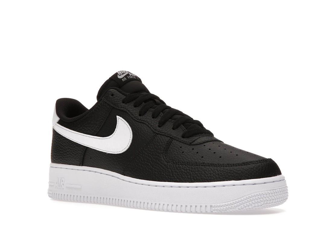 Nike Air Force 1 Low '07 Black White Pebbled Leather