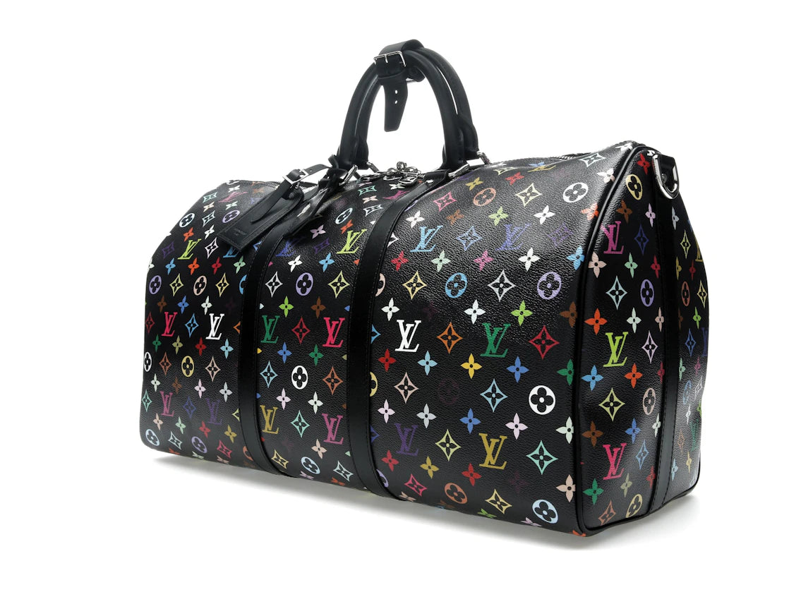Louis Vuitton x Takashi Murakami Keepall Bandouliere 50 Black Multicolored