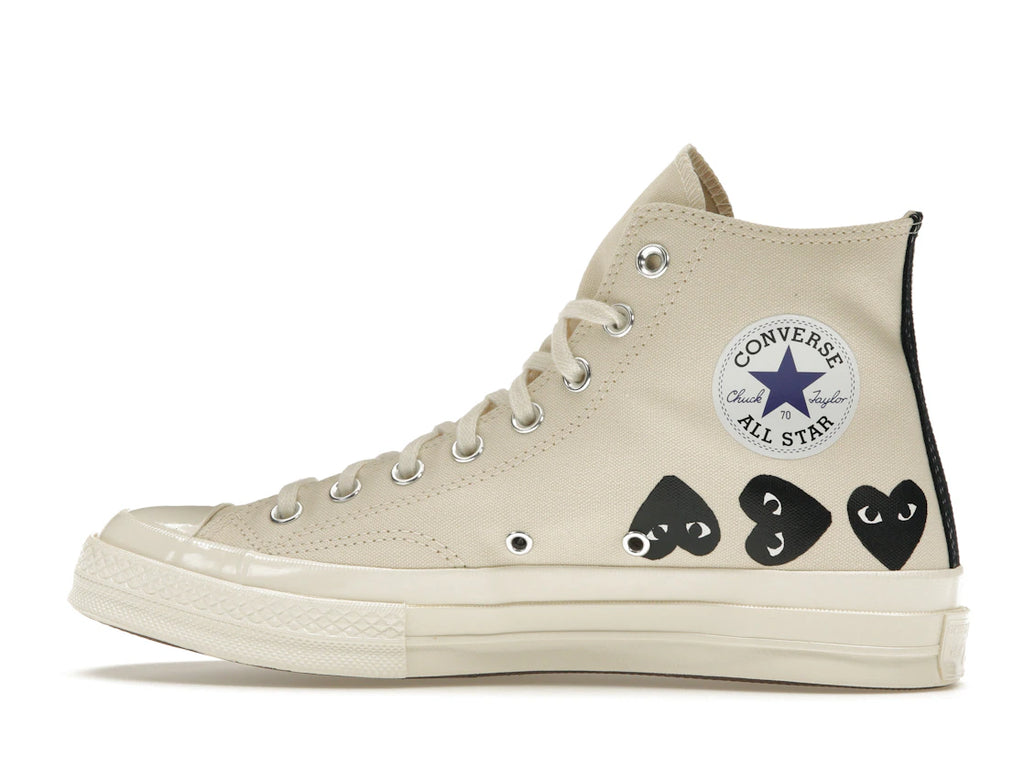 Converse Chuck Taylor All Star 70 Hi Comme des Garcons PLAY Multi-Heart Milk