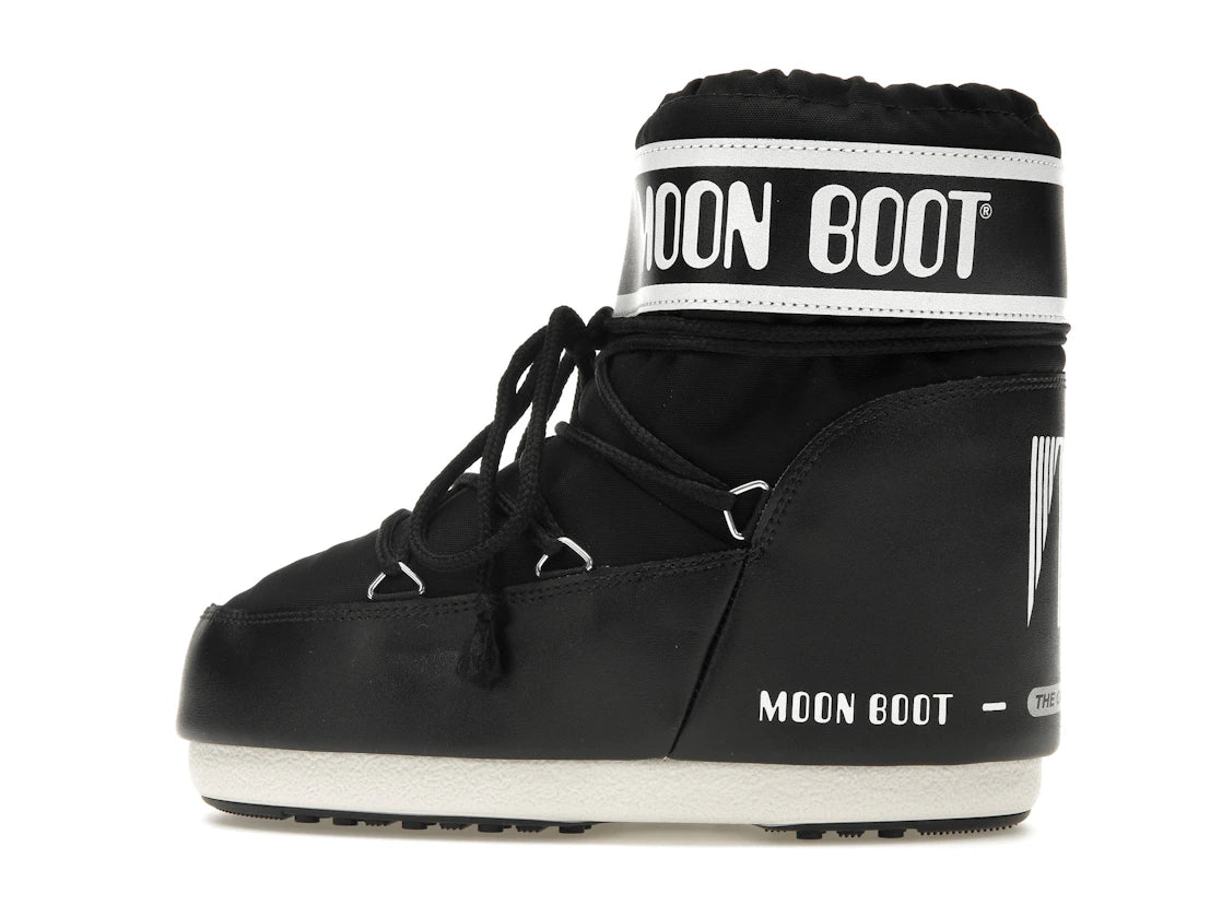 Moon Boot Icon Low Nylonstiefel Schwarz Weiß
