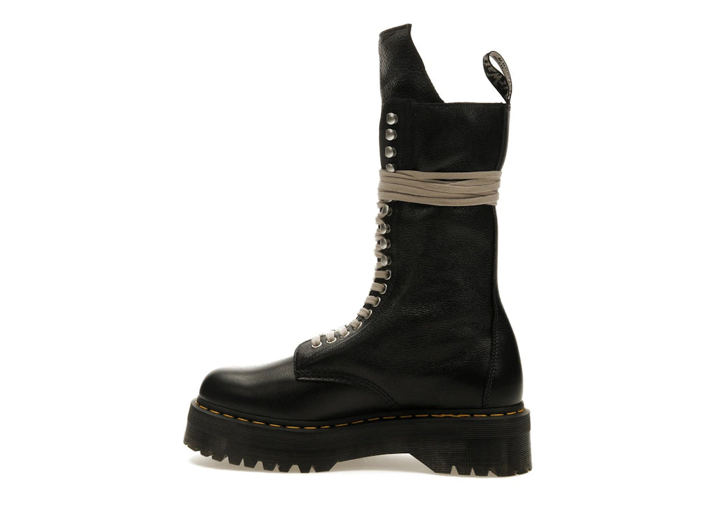 Dr. Martens 1918 Quad Leather Sole Calf Length Boot Rick Owens Black