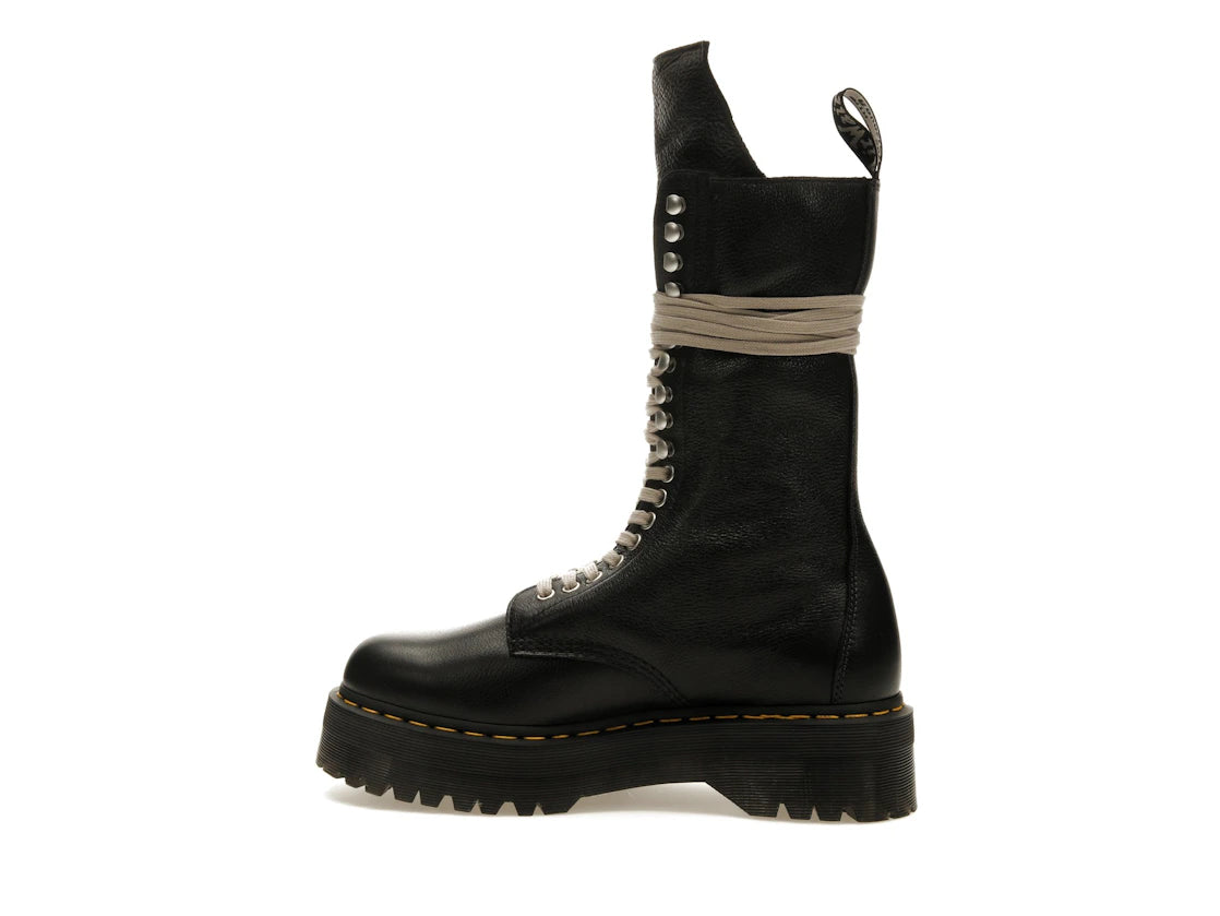 Dr. Martens 1918 Quad Leather Sole Calf Length Boot Rick Owens Black