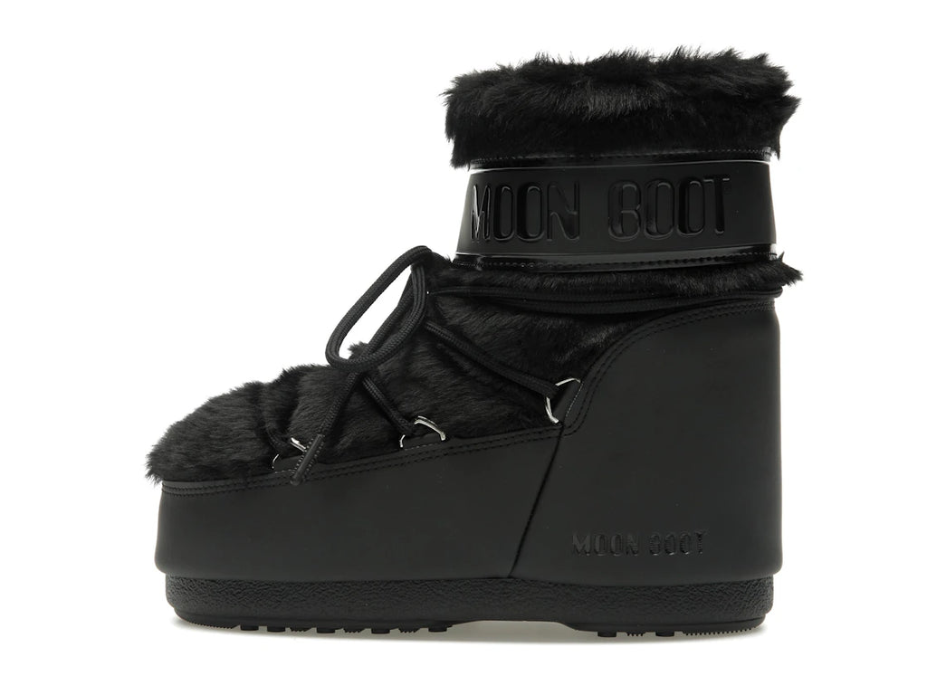 Moon Boot Icon Faux-Fur Low Boot Schwarz