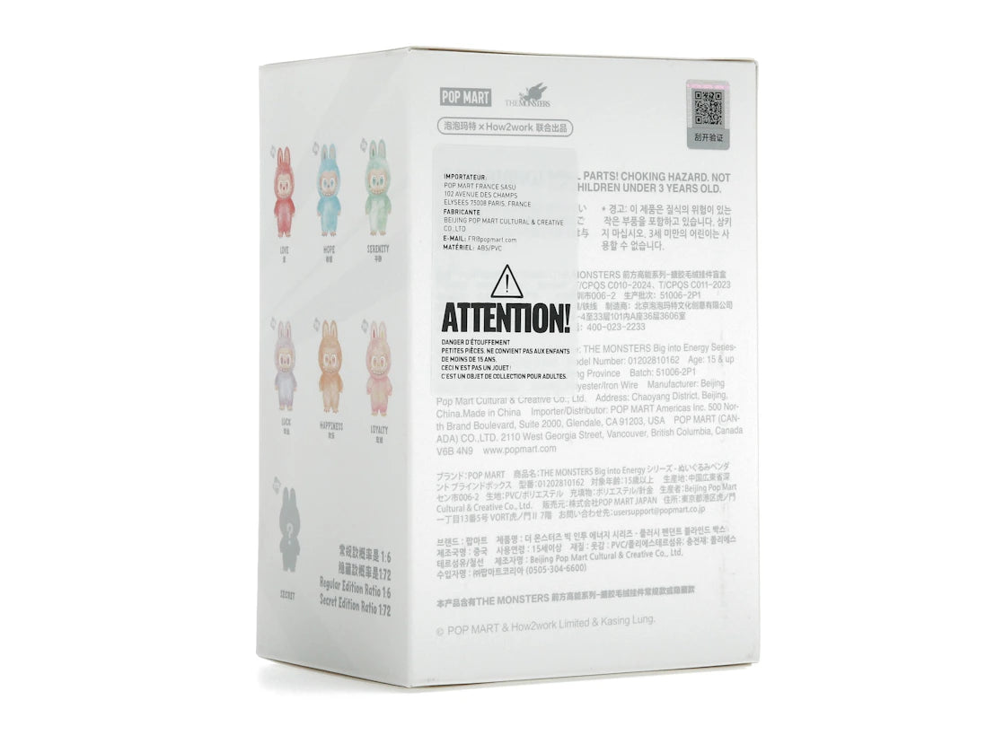 Pop Mart Labubu The Monsters Big into Energy Series Vinyl Plush Pendant Single Blind Box