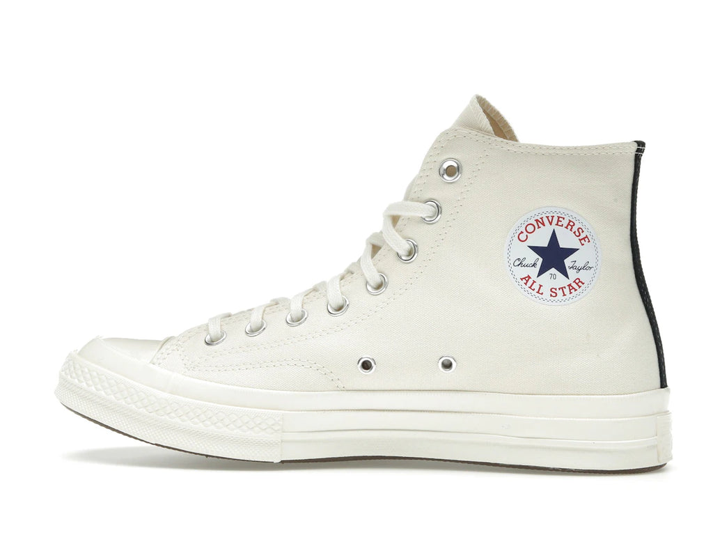 Converse Chuck Taylor All Star 70 Hi Comme des Garcons PLAY Single Heart Milk