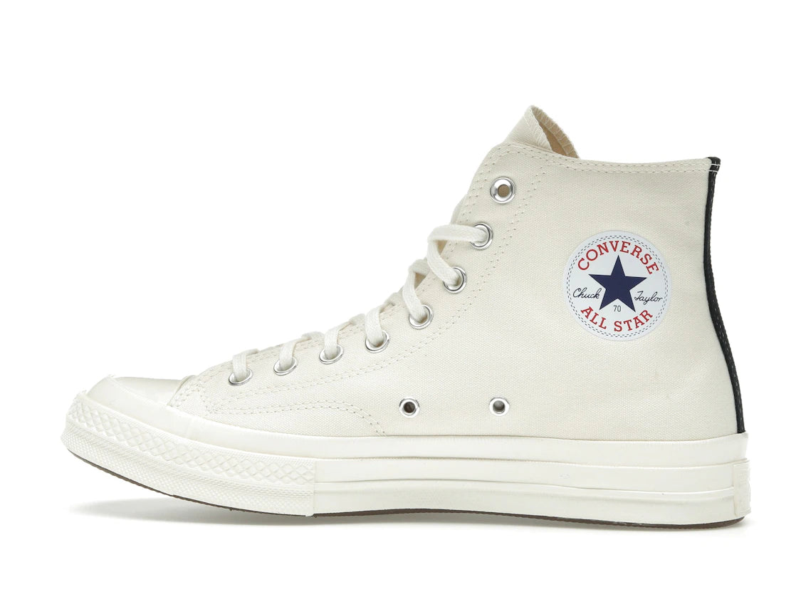 Converse Chuck Taylor All Star 70 Hi Comme des Garcons PLAY Single Heart Milk
