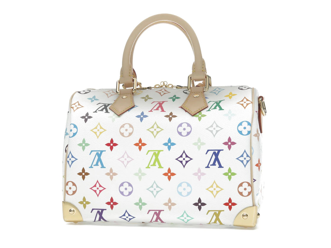Louis Vuitton x Takashi Murakami Speedy Bandouliere 25 White Multicolored