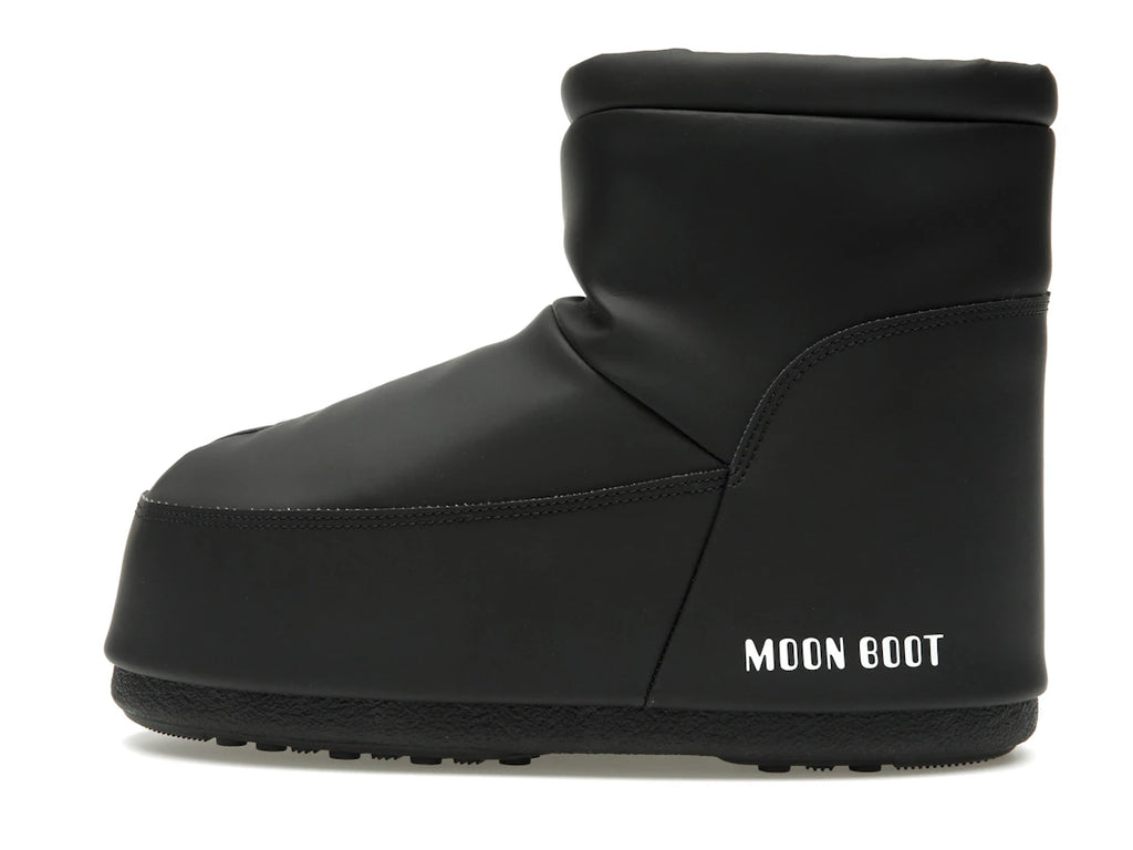 Moon Boot No Lace Rubber Boot Black