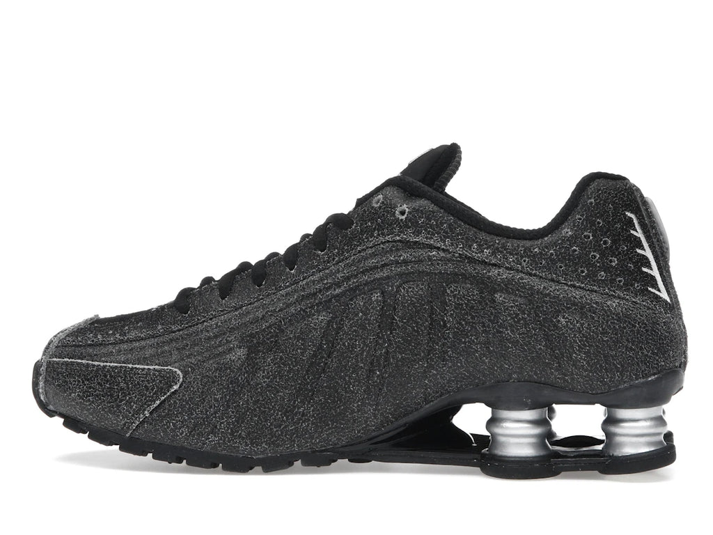Nike Shox R4 Schwarzes Leder im Used-Look
