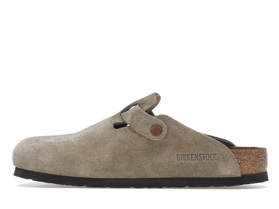 Birkenstock Boston Soft Footbed Wildleder Taupe