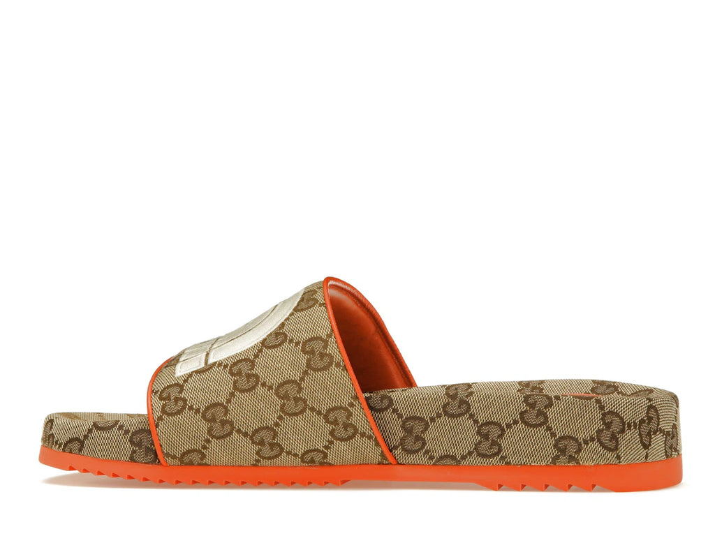 Gucci x The North Face GG Slide Orange Beige Ebenholz Original GG Canvas